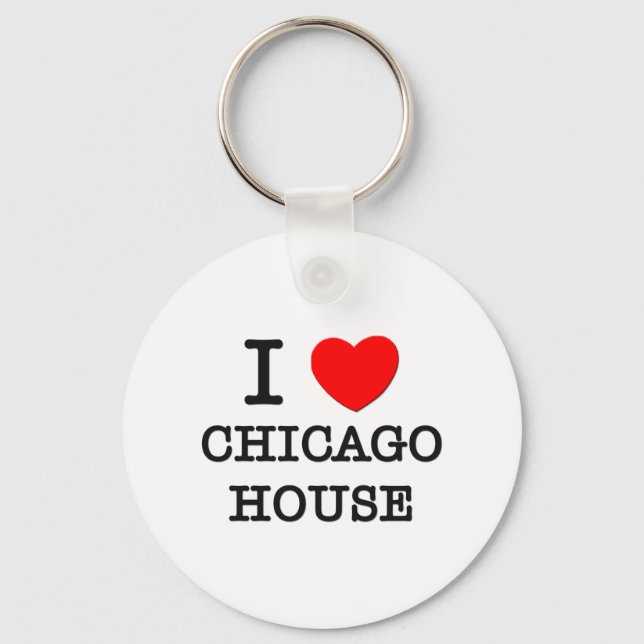 I Love Chicago House Key Ring (Front)
