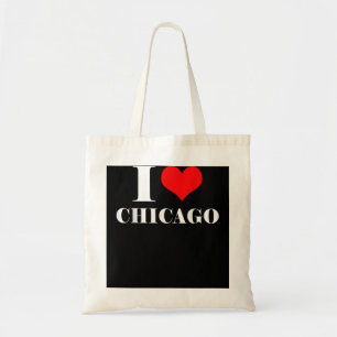 I Love Chicago , I Heart Chicago Tee Illinois Tote Bag