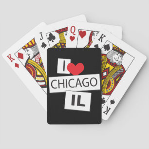 I Love Chicago IL Playing Cards