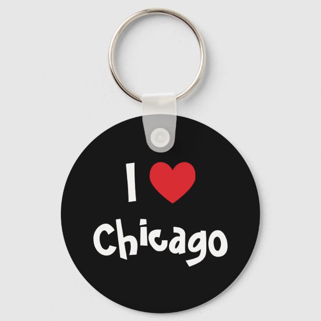 I Love Chicago Key Ring (Front)