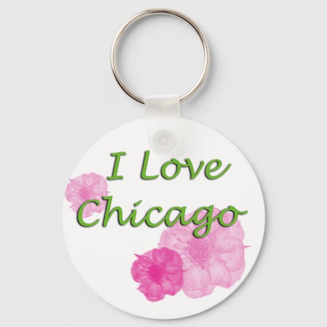 I love Chicago Key Ring (Front)