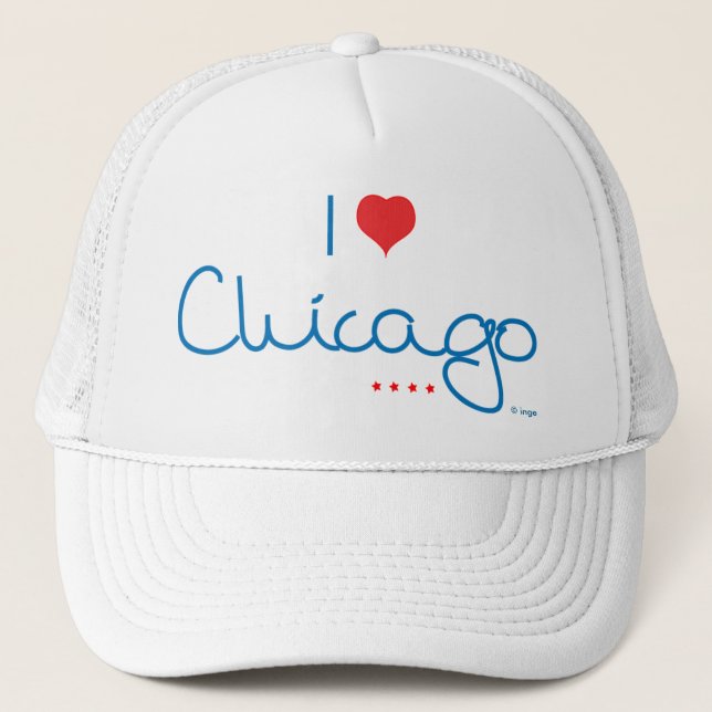 I love Chicago Trucker Hat (Front)