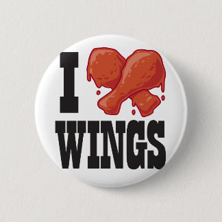 I Love Chicken Wings 6 Cm Round Badge