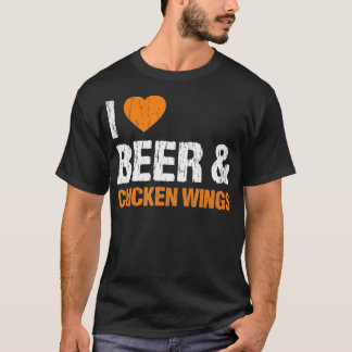 I Love Chicken Wings  Beer Funny Food Eating T-Shirt