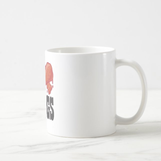 I Love Chicken Wings Coffee Mug (Right)