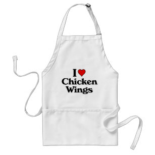 I love chicken wings standard apron