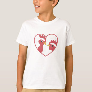 I Love Chickens Cute Chickens In Heart Rooster T-Shirt