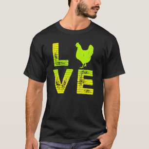 I Love Chickens Farm Chicken Loving Boys Girls T-Shirt