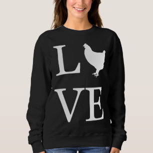 I Love Chickens Silhouette Sweatshirt