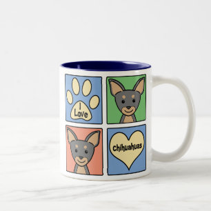 I Love Chihuahuas Two-Tone Coffee Mug