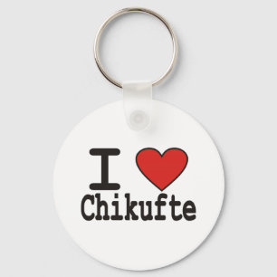 I Love Chikufte Key Ring