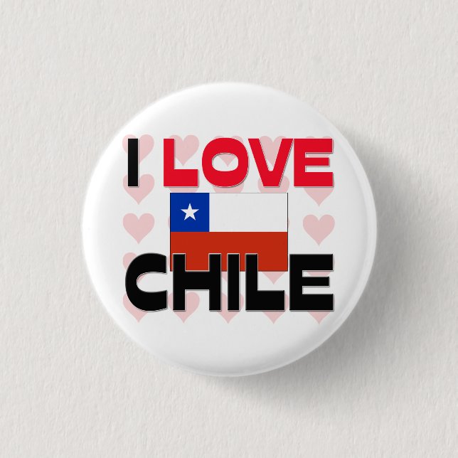I Love Chile 3 Cm Round Badge (Front)