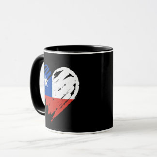 I Love Chile - Chilean Flag Heart Mug