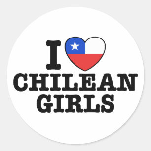 I Love Chilean Girls Classic Round Sticker
