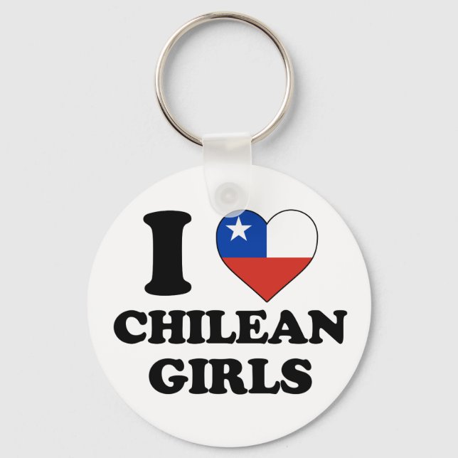 I love Chilean girls Key Ring (Front)
