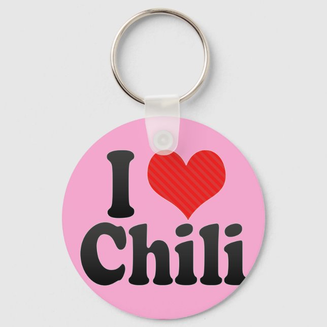 I Love Chilli Key Ring (Front)