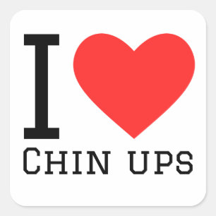 I love chin ups square sticker