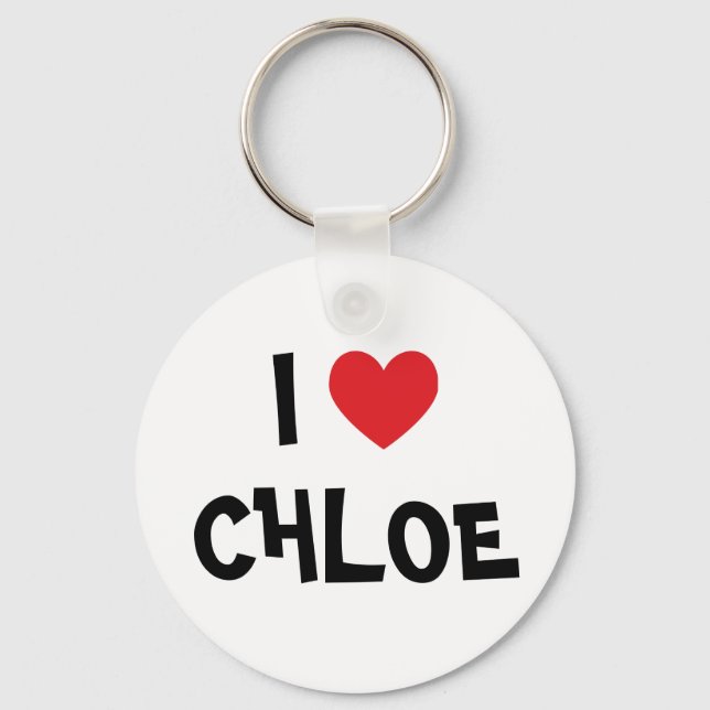 I Love Chloe Key Ring (Front)