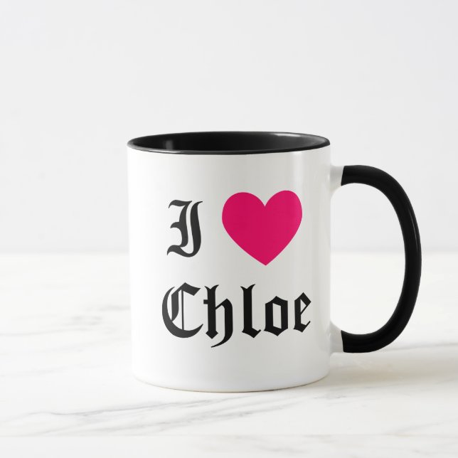 I Love Chloe Mug (Right)