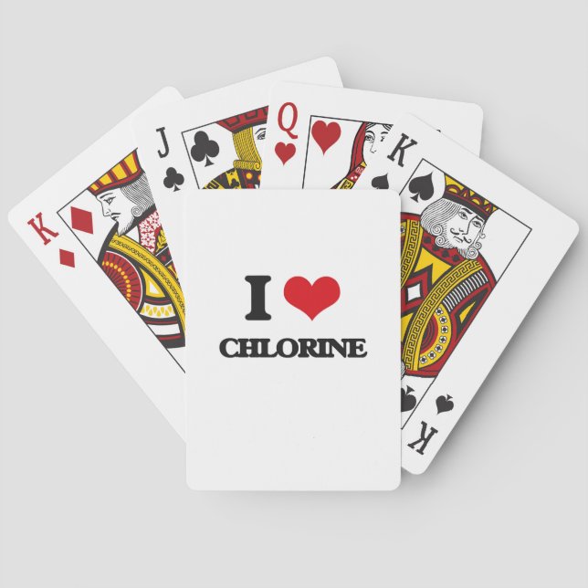 I love Chlorine Playing Cards (Back)