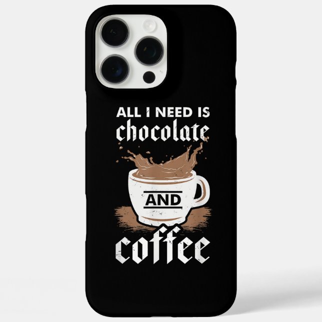 I Love Chocolate And Coffee Case-Mate iPhone Case (Back)