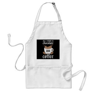 I Love Chocolate And Coffee Standard Apron