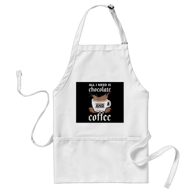 I Love Chocolate And Coffee Standard Apron (Front)