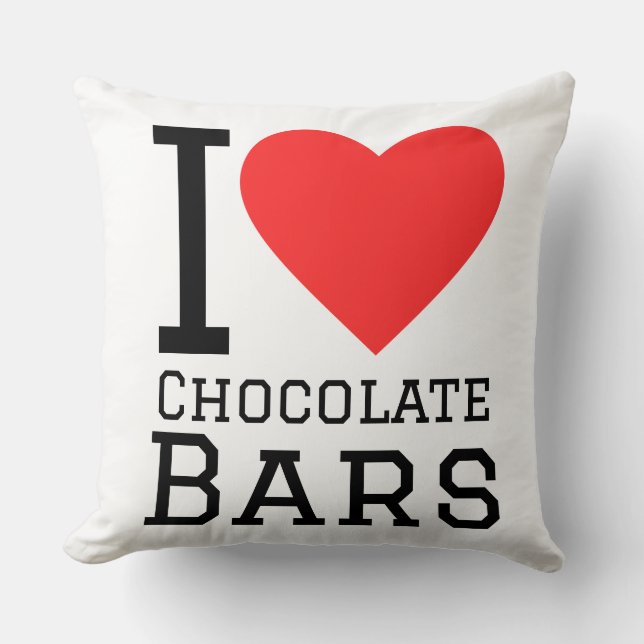 I love chocolate bars cushion (Front)