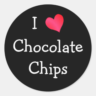 I Love Chocolate Chips Classic Round Sticker