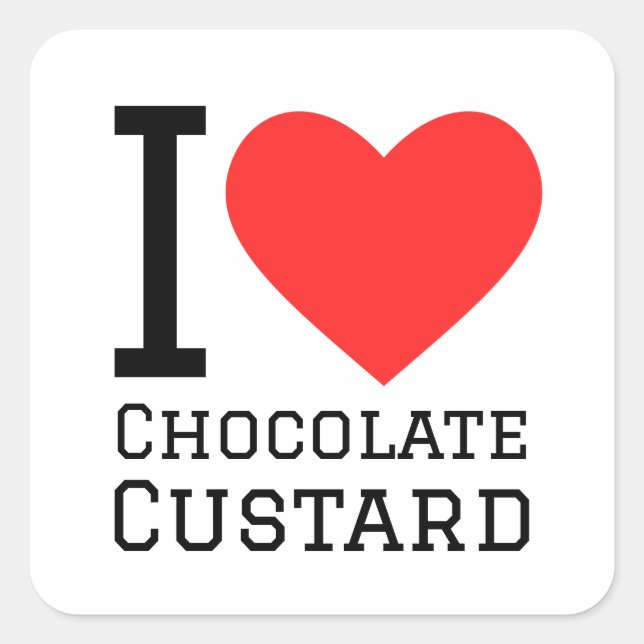 I love chocolate custard square sticker (Front)