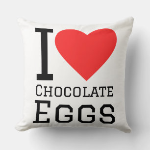I love chocolate eggs square sticker cushion