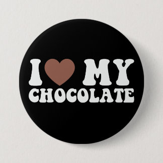 I Love Chocolate Funny Chocolate Lover 7.5 Cm Round Badge