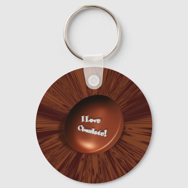 I Love Chocolate Key Ring (Front)
