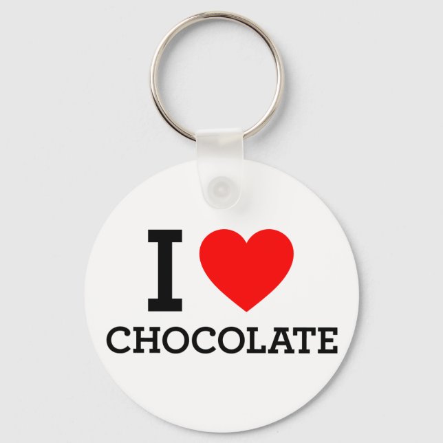 I Love Chocolate Key Ring (Front)