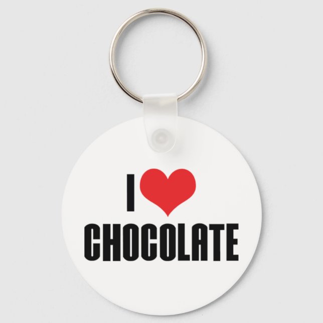 I Love Chocolate Keychain (Front)