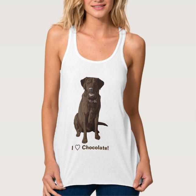 I Love Chocolate Labrador Retrievers Singlet (Front)
