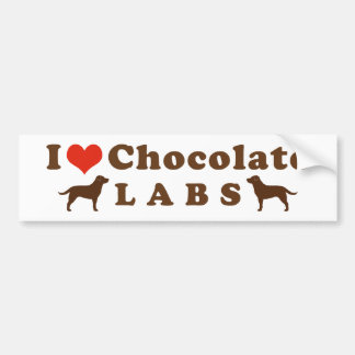 I Love Chocolate Labs Bumper Sticker