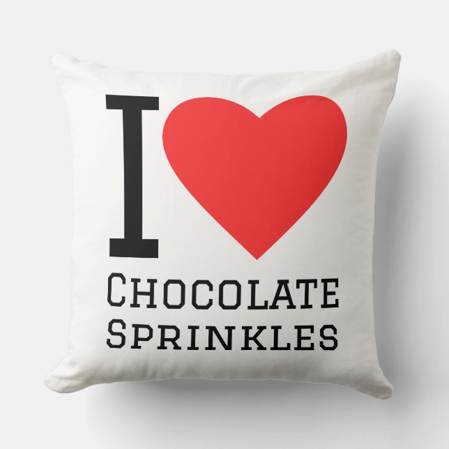 I love chocolate sprinkle cushion (Front)
