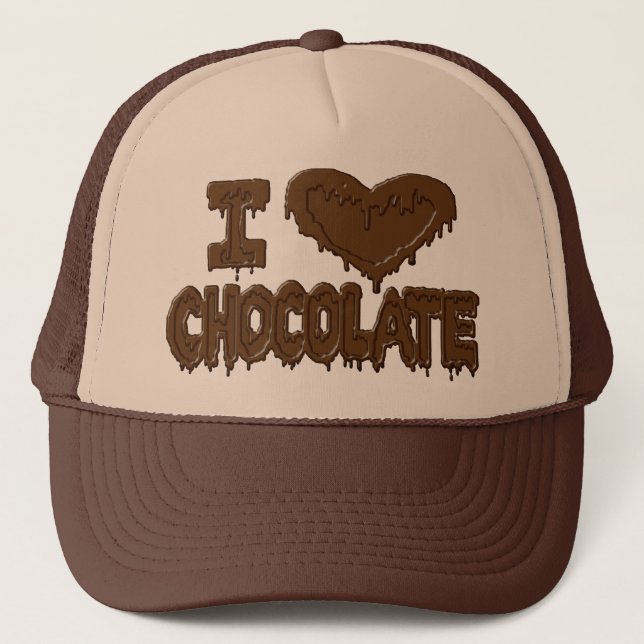 I love chocolate trucker hat (Front)
