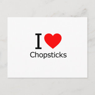 I Love Chopsticks Postcard