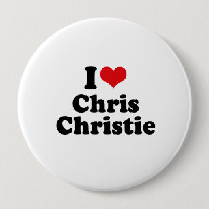 I LOVE CHRIS CHRISTIE 10 CM ROUND BADGE