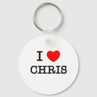 I Love Chris Key Ring