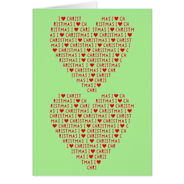 I Love Christ Christmas Religious Double Red Heart (Front)