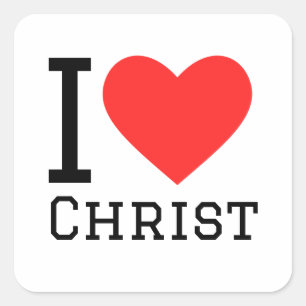 I love Christ Square Sticker