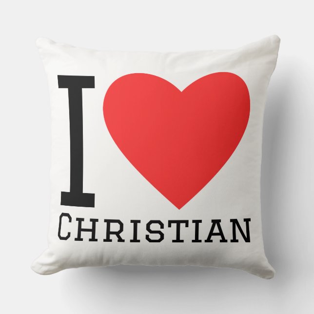 I love Christian  Cushion (Front)