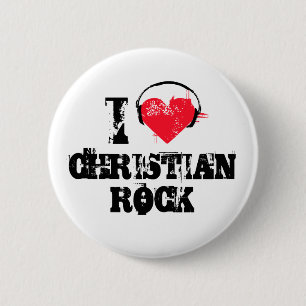 I love christian rock 6 cm round badge