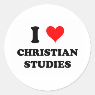 I Love Christian Studies Classic Round Sticker