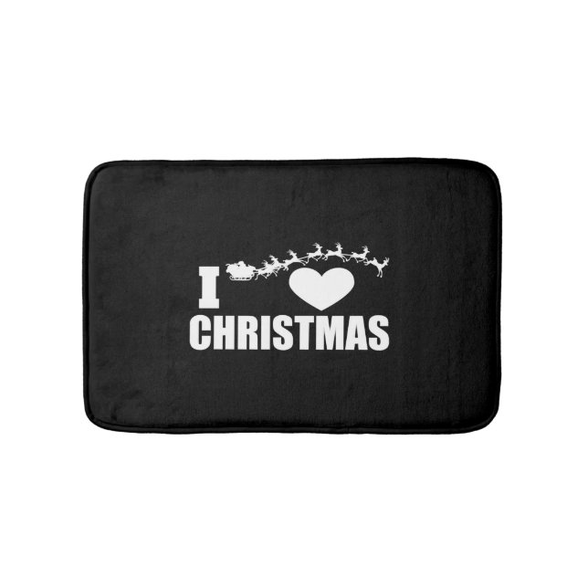 I love Christmas      Bath Mat (Front)