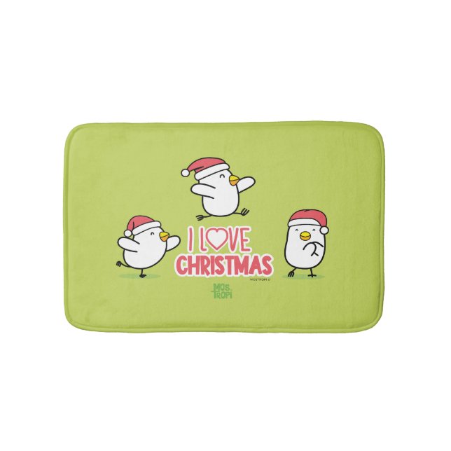 I Love Christmas Bath Mat (Front)