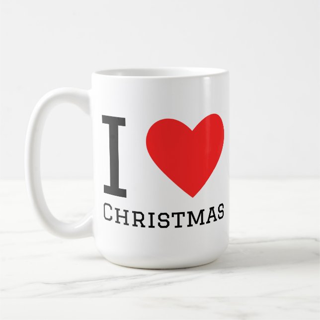 I love Christmas  Coffee Mug (Left)